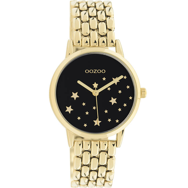 OOZOO Timepieces Horloge Goud Zwart | C11029
