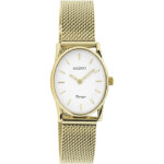OOZOO Timepieces Horloge Vintage Ovaal Goud/Wit | C20258