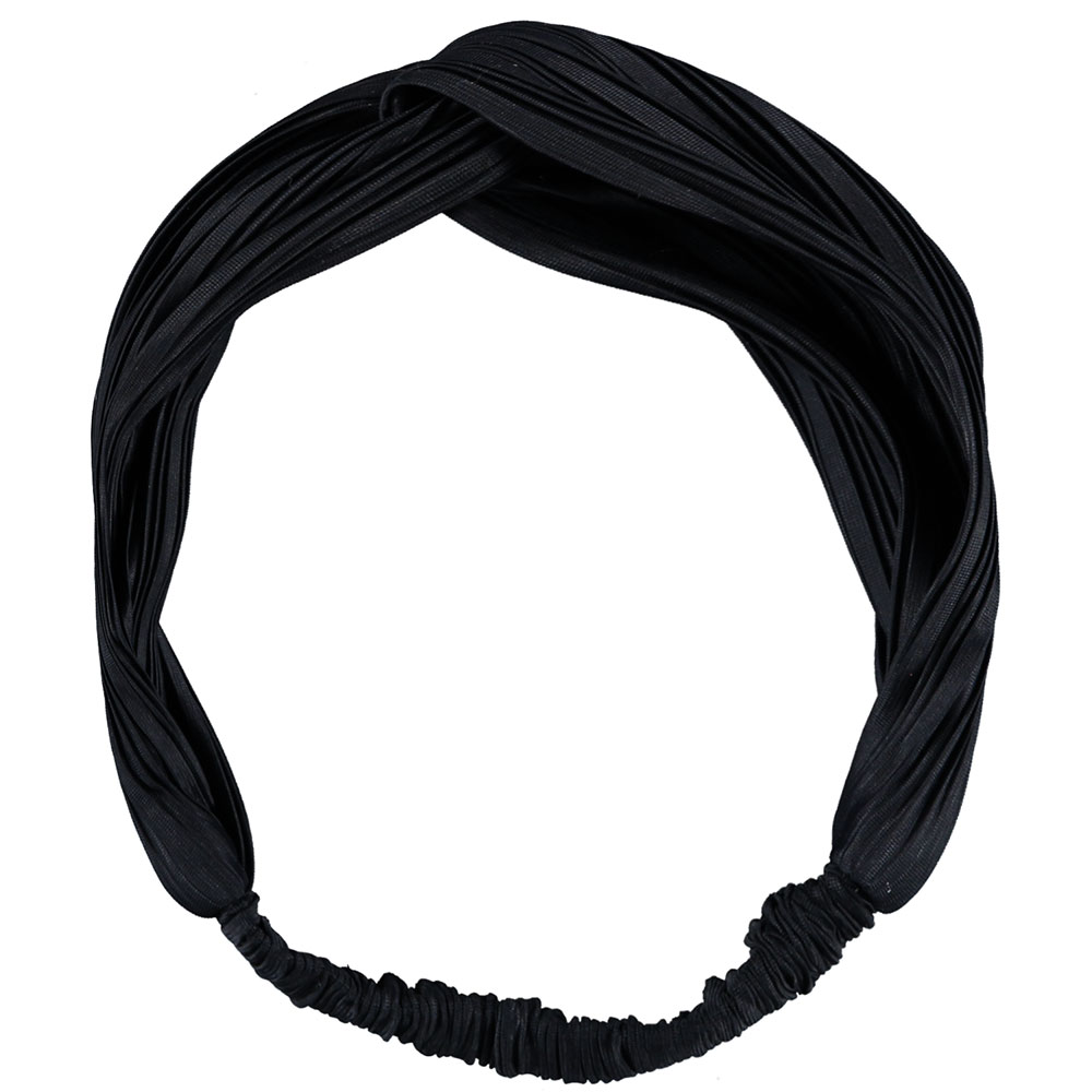 Sarlini Stoffen Haarband Hoofdband Rib Zwart