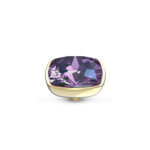 Melano Twisted Circular Steentje Crystal Purple Goud
