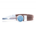 Qoss Bruine Armband Gwen Hemelsblauwe Bol