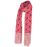 Sarlini Langwerpige Sjaal Multi Print Pink