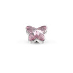 Melano Twisted Butterfly Steentje Light Rose Zilver