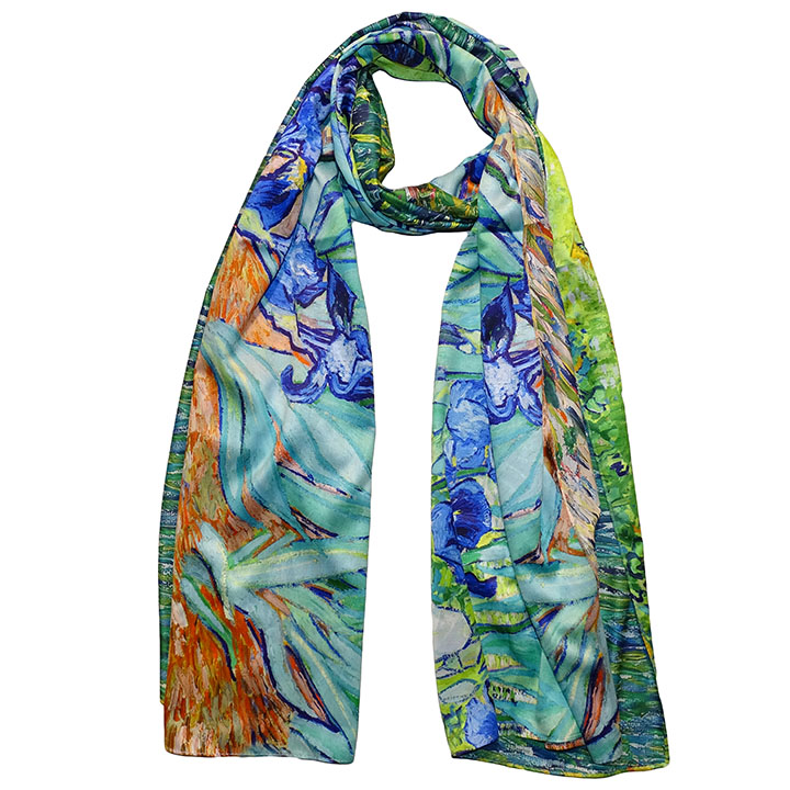 Boodz Dubbelzijdige Langwerpige Sjaal Irissen Gras met Vlinders | Van Gogh | Schilderij