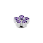 Melano Twisted Frozen Star CZ Steentje Purple Zilver