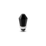 Melano Twisted Icle Steentje Black Zilver