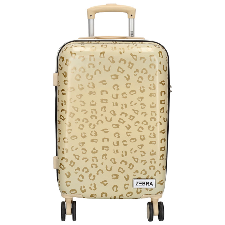 Zebra Trends Animal Travel Handbagage Koffer - 55 cm - 36 liter - TSA slot - Goud Panter