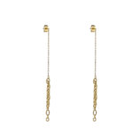 Day&Eve Oorbellen Pull Trough Chunky Chain | Goud