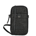 Enrico Benetti Rieten Telefoontasje Ibiza Zwart