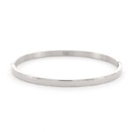 Kalli Bangle Armband Glans 4 mm Zilver