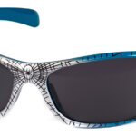 Kool-KidZ Wayfarer Kinder Zonnebril Spider Blauw/Zilver