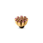 Melano Twisted Coral Steentje Fuchsia | Goud