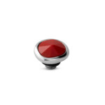 Melano Twisted Gemstone Cloud Steentje Coral Red | Zilver