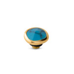 Melano Twisted Gemstone Cloud Steentje Turquoise | Goud