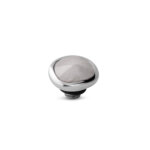 Melano Twisted Gemstone Cloud Steentje White Jade | Zilver