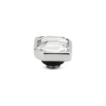Melano Twisted Pointy Steentje Crystal Silver Shade | Zilver