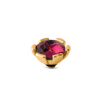Melano Twisted Secured Steentje Fuchsia | Goud