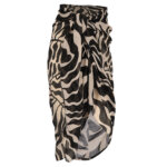 Sarlini Pareo Sjaal Cotton Zwart/Zand