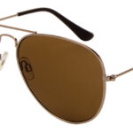 Az Eyewear Icons Piloten Aviator Zonnebril Bruin/Zilver | Polarized