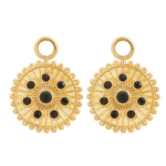 iXXXi Oorring Hangers Midnight Black Diamond | Goud