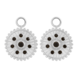iXXXi Oorring Hangers Midnight Black Diamond | Zilver