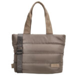 Zebra Trends Puffer Shopper/Schoudertas Elske Donker Taupe