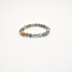 JOSH Heren Armband met Natuursteen Matt Mud | 09313-BRA