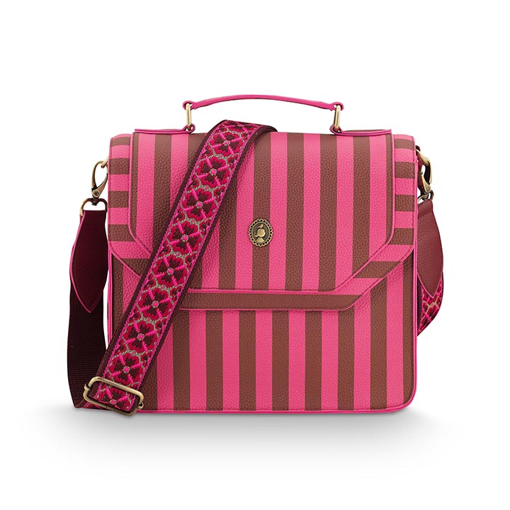 Pip Studio Frances Cross Body Schoudertas Medium Stripe Pink