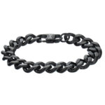 AZE Jewels Armband Gourmette Full Flat Noir | Maat XL