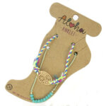 Aloha Set van 2 Enkelbandjes Mintgroen / Multi