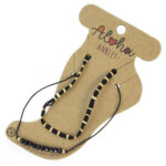 Aloha Set van 2 Enkelbandjes Zwart / Goud