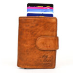 Bear Design Portemonnee met RFID Creditcardhouder Bobby Cognac