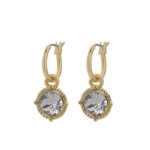 Biba Hang Oorbellen Goud met Swarovski Steentje Crystal