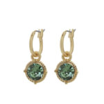 Biba Hang Oorbellen Goud met Swarovski Steentje Erinite