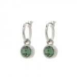 Biba Hang Oorbellen Zilver met Swarovski Steentje Erinite