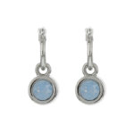Biba Hang Oorbellen met Swarovski Steentje Air Blue Opal