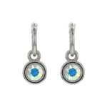Biba Hang Oorbellen met Swarovski Steentje Crystal AB