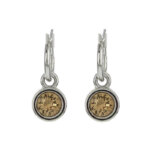 Biba Hang Oorbellen met Swarovski Steentje Lt. Col Topaz
