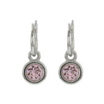 Biba Hang Oorbellen met Swarovski Steentje Rosaline