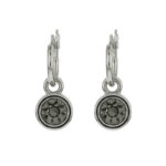 Biba Hang Oorbellen met Swarovski Steentje Silver Night
