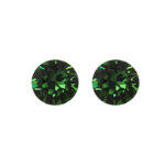 Biba Oorbellen met Swarovski Steentje Dark Moss Green