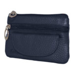 Echt Leren Sleuteletui Navy Blauw