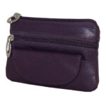 Echt Leren Sleuteletui Paars