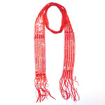 Glitter Sjaaltje met Pailletten Rood