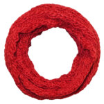 Grof Gebreide Winter Colsjaal Rood