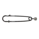 Grote Veiligheidsspeld / Ponchospeld Grijs met Bling