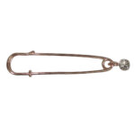 Grote Veiligheidsspeld / Ponchospeld Rosé Goud met Bling