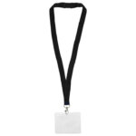 Keycord / Lanyard met Pashouder Zwart
