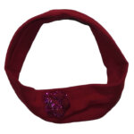 Kinder Haarband met Glitter Bloem Bordeaux Rood