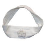 Kinder Haarband met Glitter Bloem Wit